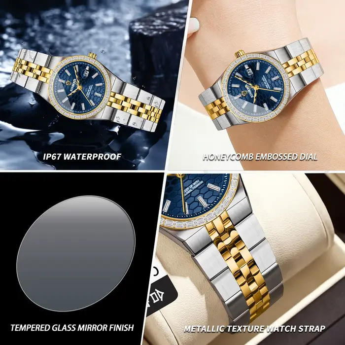 Montre-bracelet à quartz décontractée pour femmes BINBOND