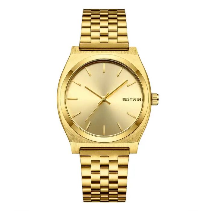 Montre de Luxe à Grand Cadran Vert Élégante Bracelet en Acier Quartz Étanche Occasions Spéciales Cadeau