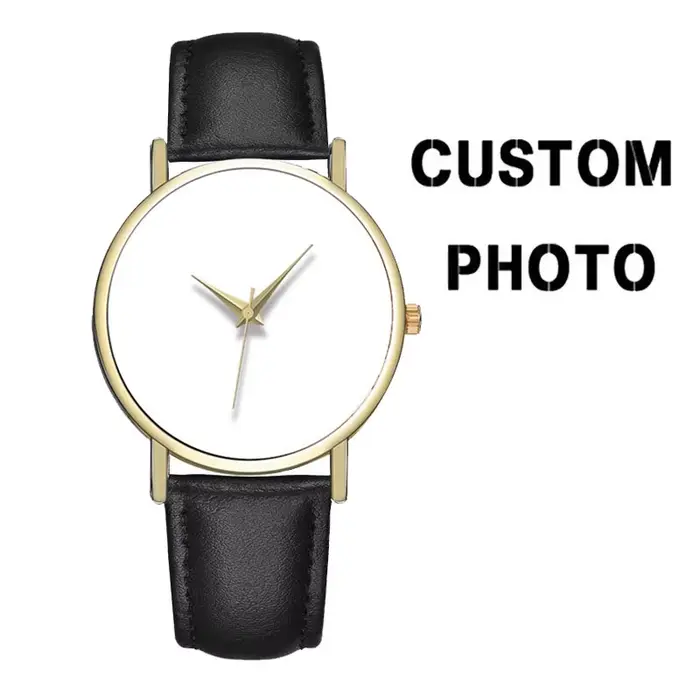 B-0000 montre personnalisée femmes hommes impression de votre image montre vierge montre personnalis