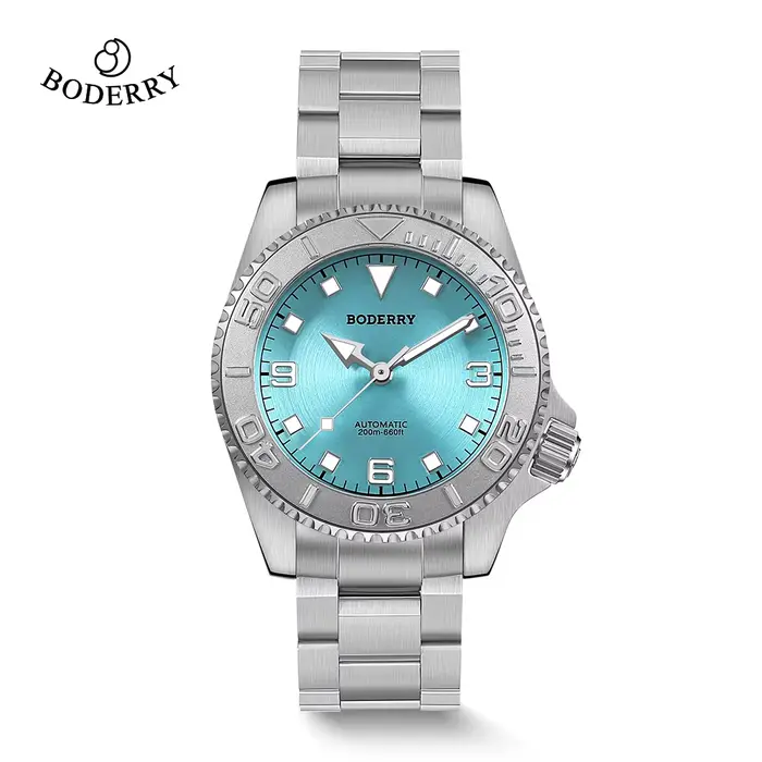 Boderry-Montre-bracelet mécanique automatique en titane pour homme