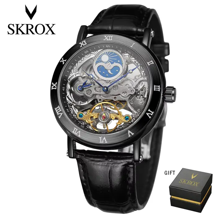 SKROX Gstuff-Montre mécanique étanche pour homme, montres-bracelets pour homme, mouvement automatiqu
