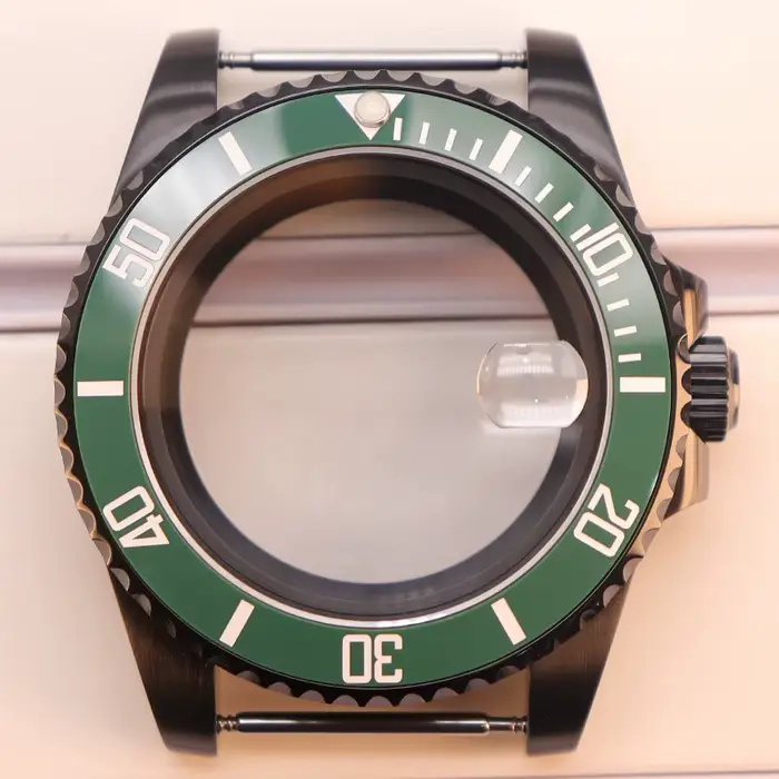 Boîtier de montre sous-montre 40mm, cristal saphir pour Seiko NH35 NH36 NH34 NH38 4R36 Miyota8215 Et