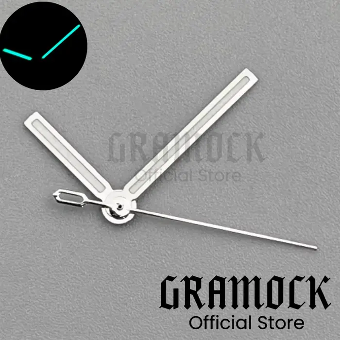 GRAMOCK NH35 BGW9/vert aiguilles de montre lumineuses Rose argent or rouge bleu pointeurs