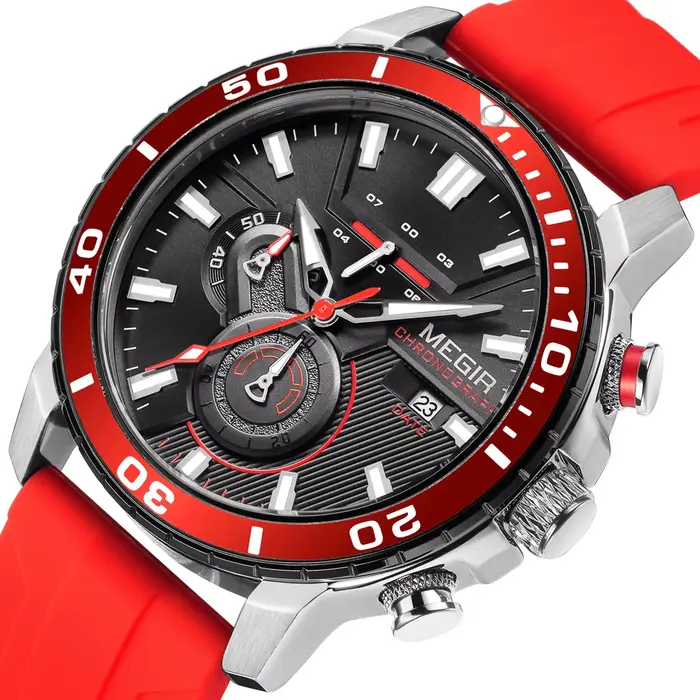 MEGIR hommes montre-bracelet mode Quartz pour mode décontractée Date montres de luxe mâle horloge ch
