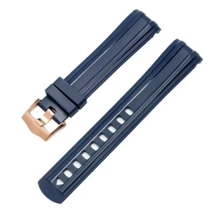 Bracelet en caoutchouc de silicone pour montre traditionnelle avec fermoir en acier couleur noir vert bleu pour hommes et femmes occasions spéciales