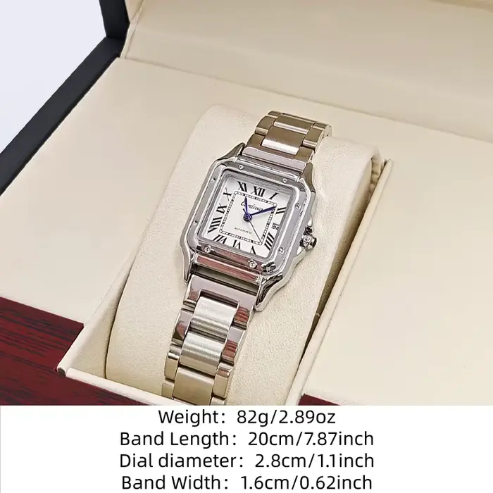 Petite montre carrée de luxe légère pour femme
