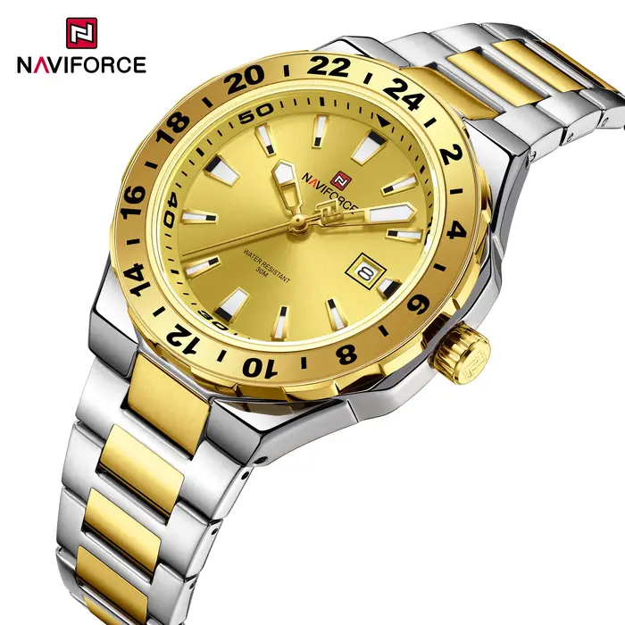 NAVIFOCE montres d'affaires de luxe pour hommes sport étanche horloge à Quartz