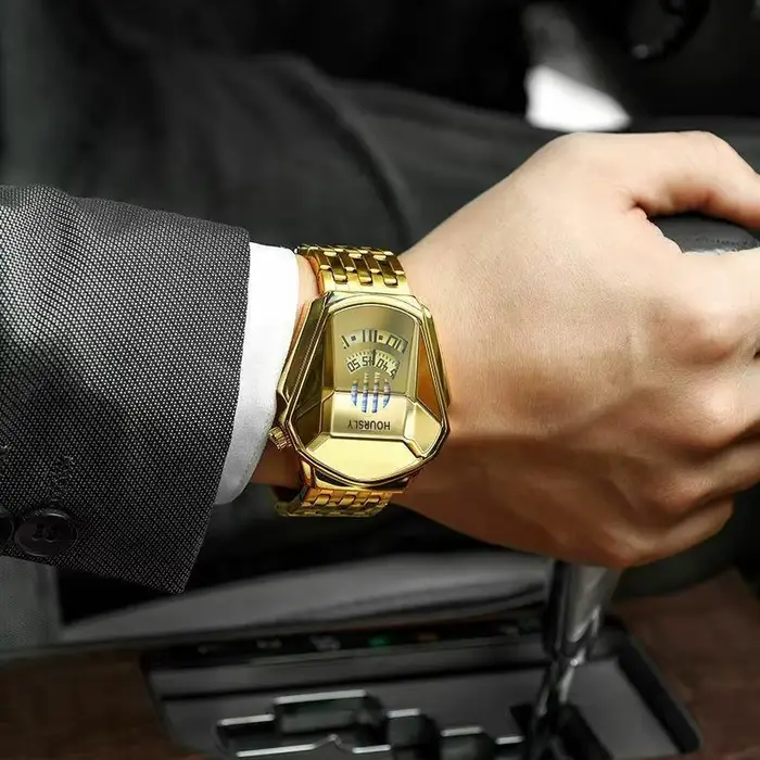 Montre-bracelet en or pour hommes