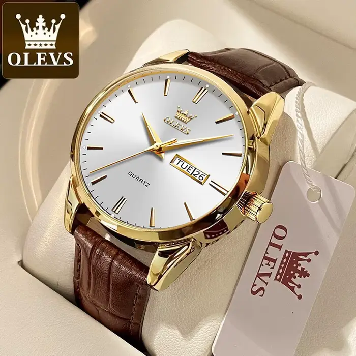 Montre à Quartz de Marque de Luxe pour Homme