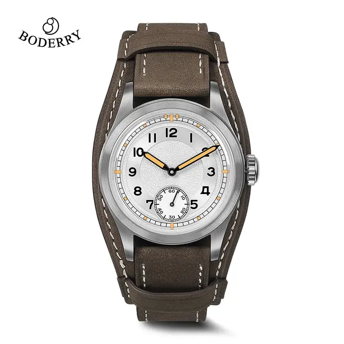 Montre de terrain vintage Boderry HOU H1 - Montre-bracelet mécanique automatique - Cadeau d'anniversaire élégant pour homme - Parfait pour un petit ami