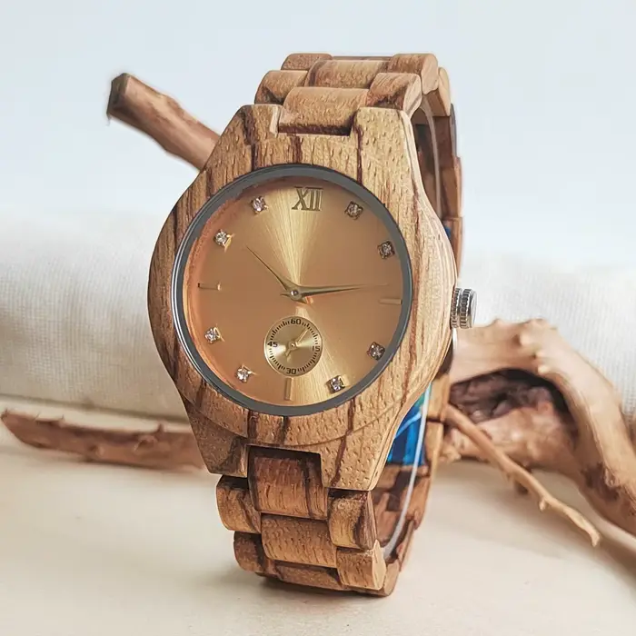 Montre-bracelet en bois pour femme, montres-bracelets à quartz pour femme, montre en bois Shoous, da
