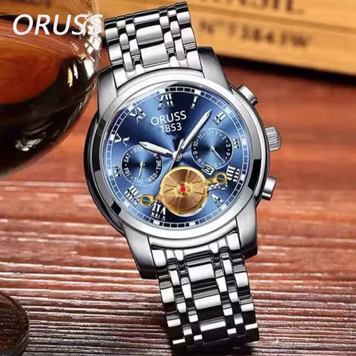 Montre à Quartz Luxe Étanche Homme Bracelet Acier Forme Cœur Horloge Date Occasions Spéciales