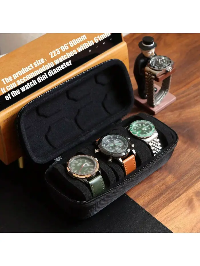 Boîte de voyage de montre pour hommes et femmes avec protection et organisation sophistiquée pour montres chères et affichage élégant pour occasions spéciales