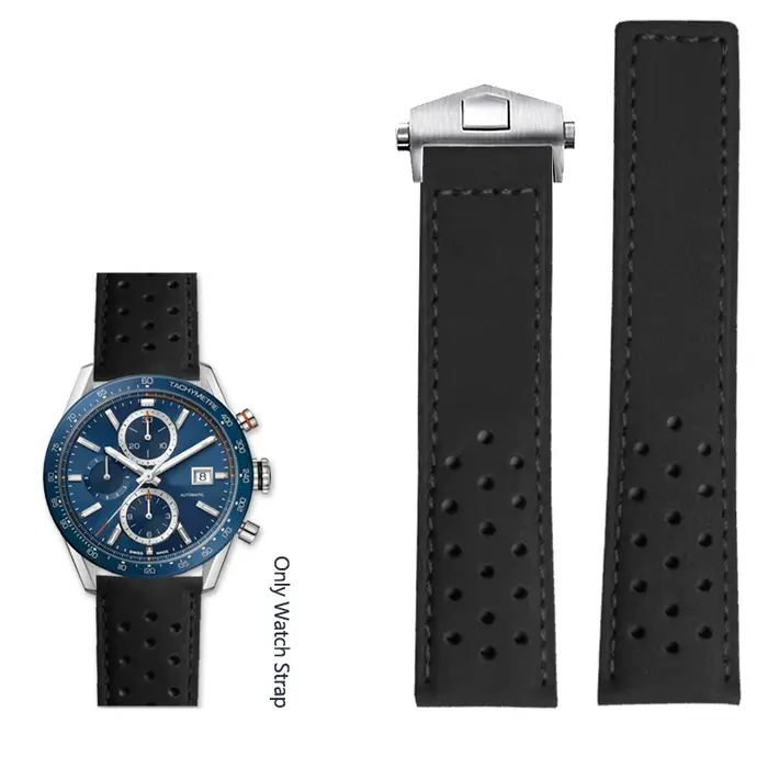 Bracelet de montre en cuir véritable noir pour Tag Heuer Carrera série Porsche co-marqué marron pour femmes et hommes occasions spéciales