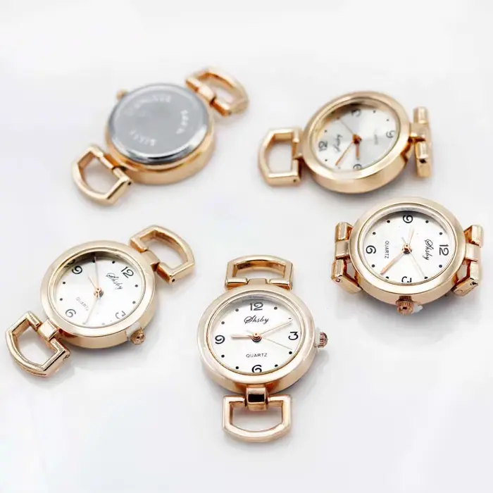 Shsby-Tête de montre en or rose avec chiffres romains