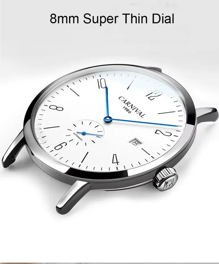 CARNIVAL Ultra-mince hommes montres haut de gamme de luxe étanche décontracté Simple montre