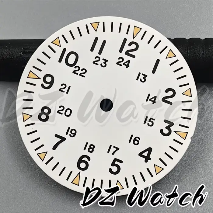 Cadran de montre DZ 29 mm avec index noir