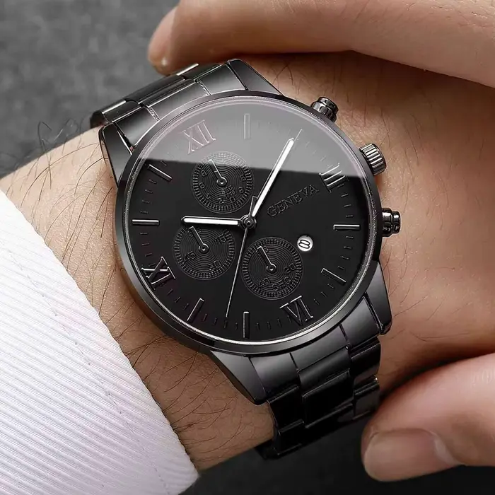 Montre homme Roma cadran chiffres romains quartz fermoir pliant élégante pour hommes occasions spéciales