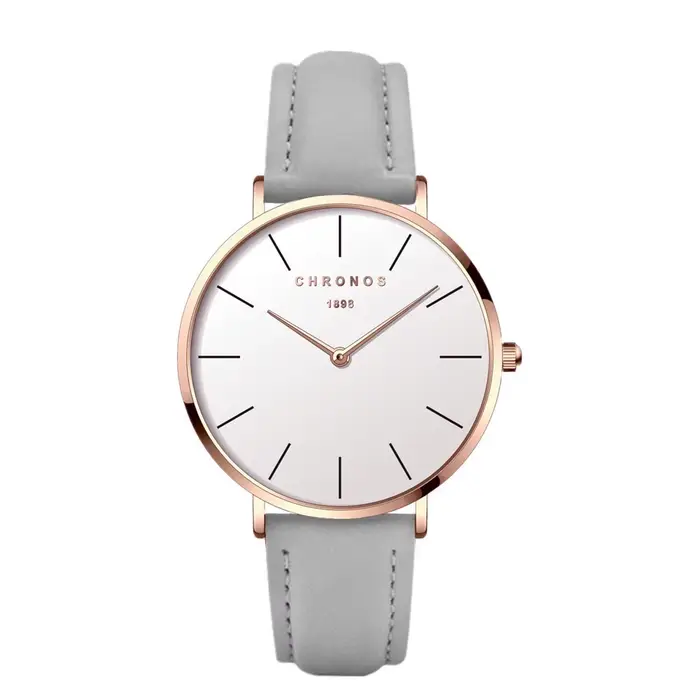 CHRONOS marque de luxe Montre pour hommes femmes minimaliste mode montres à Quartz unisexe décontrac