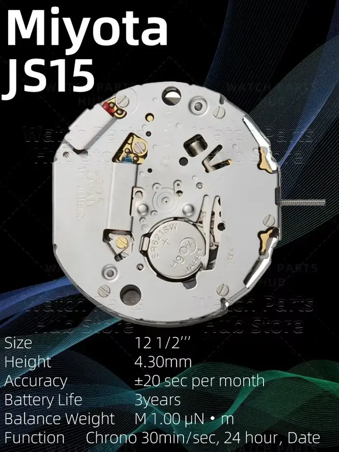 Nouveau mouvement de montre Miyota JS15 véritable