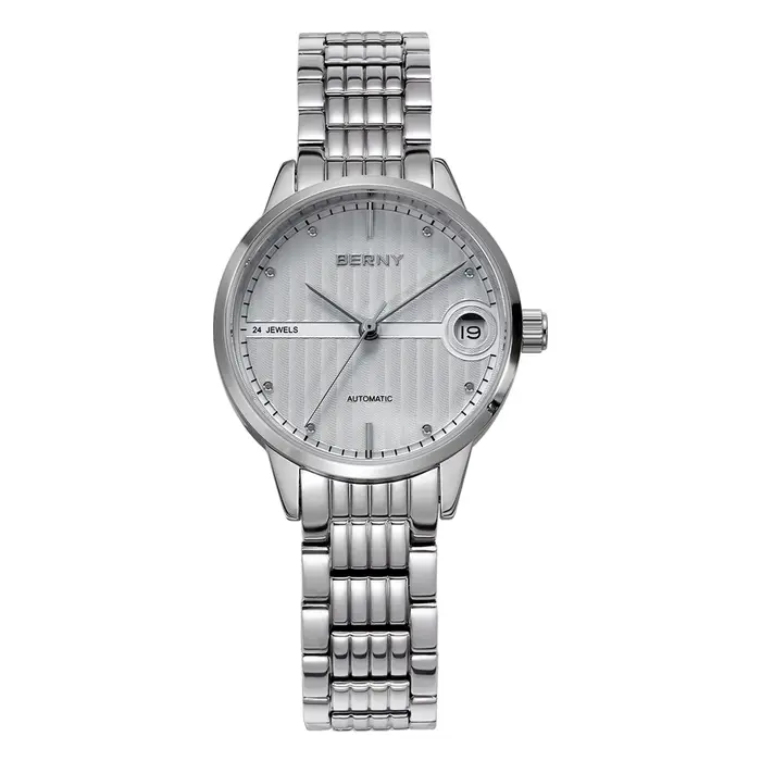 BERNY montre automatique pour femmes élégant marque de luxe auto-vent mécanique dames robe montre-bracelet saphir S/S mis5 9015 5ATM