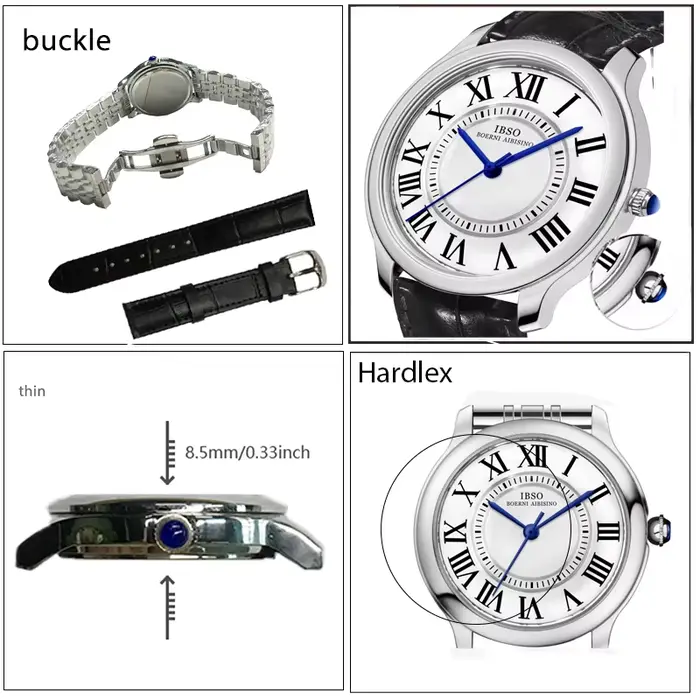 Montres-bracelets étanches en acier inoxydable rose pour femmes
