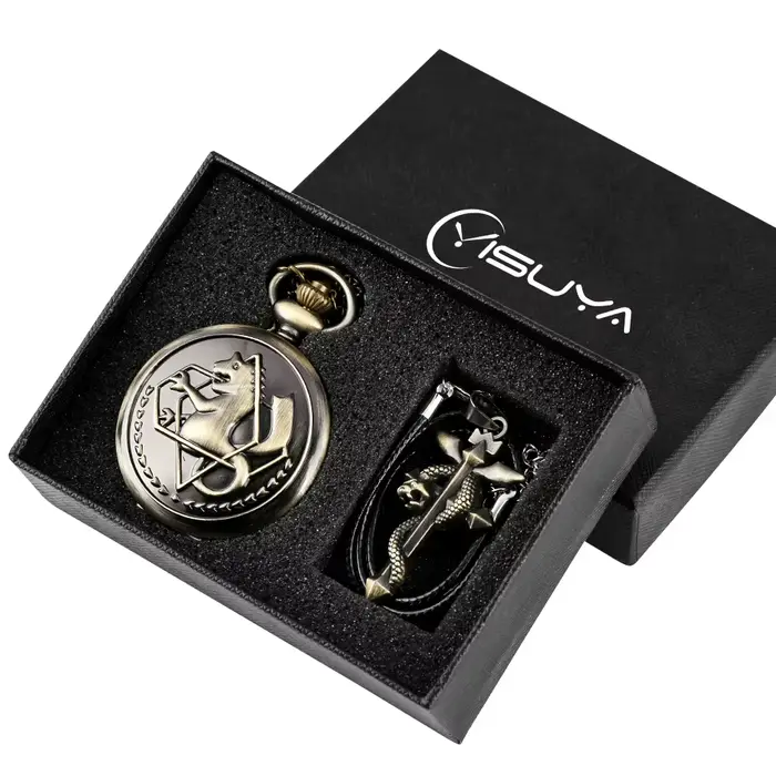 Fullmetal alchimiste argent/Bronze montre de poche pendentif