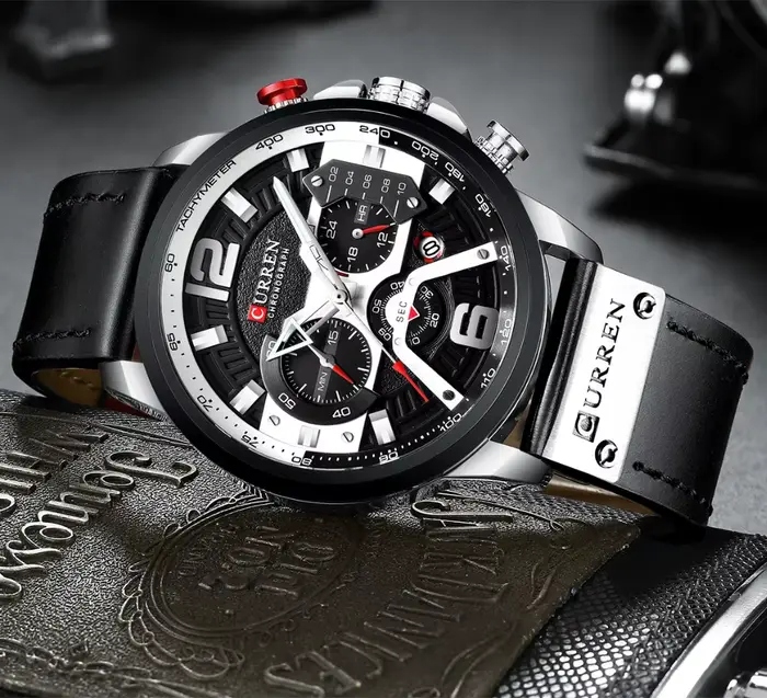 CURREN montres de Sport décontractées pour hommes bleu Top marque de luxe militaire en cuir montre-bracelet homme