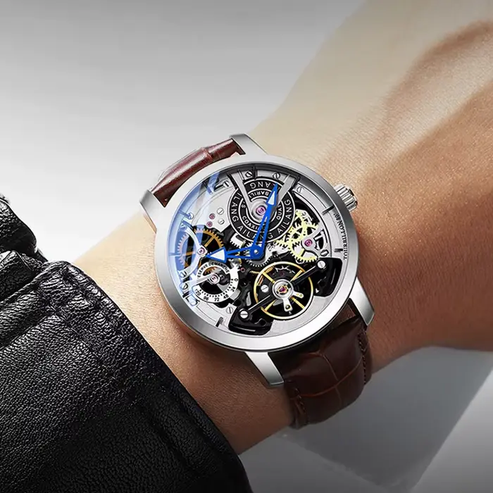 AILANG Montre automatique à tourbillon de conception originale pour homme