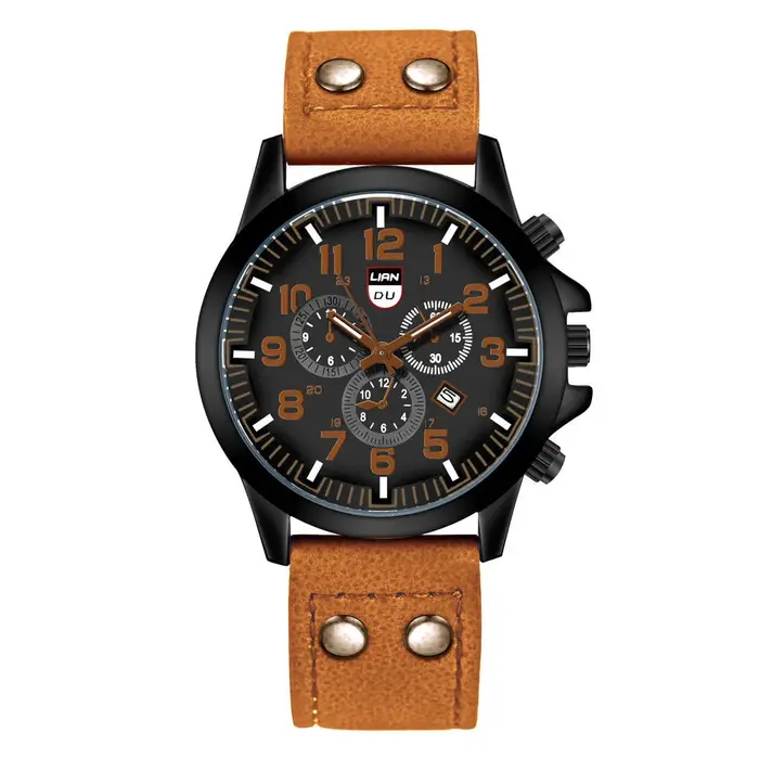 Montre de marque de luxe hommes montres de sport en cuir