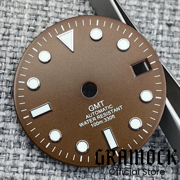 Gramock – cadran de montre Vintage marron café