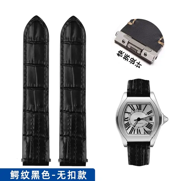 Bracelet de montre en cuir à dégagement rapide, 19mm 20mm, pour voiture de sport Cartier Roadster W 