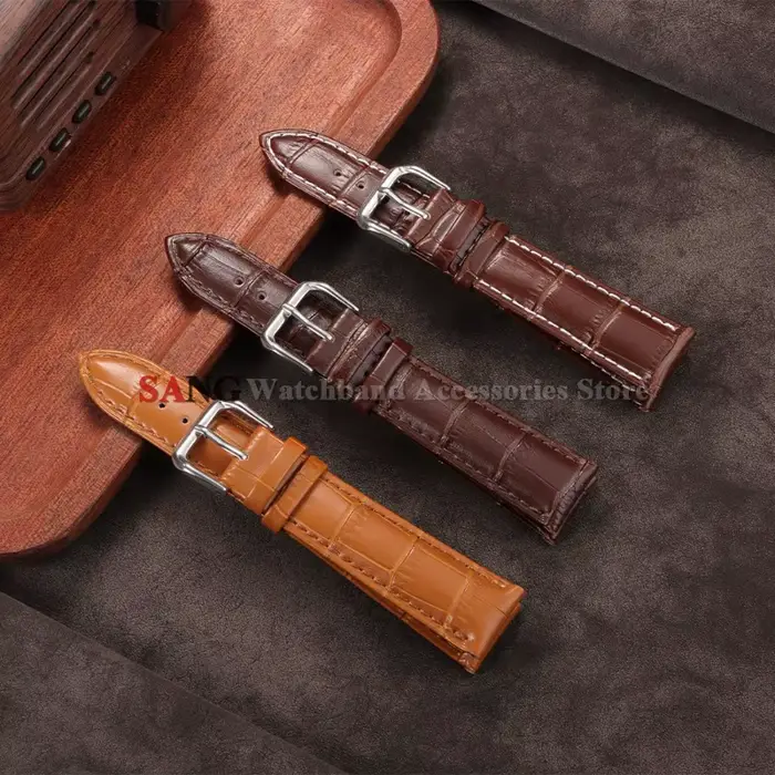 Bracelet de montre en cuir véritable pour Seiko ﻿