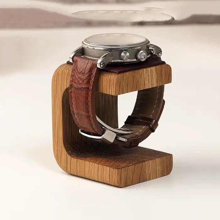 Présentoir de bijoux en bois massif pour rangement et affichage de bracelets et bagues occasions spéciales blanc brun
