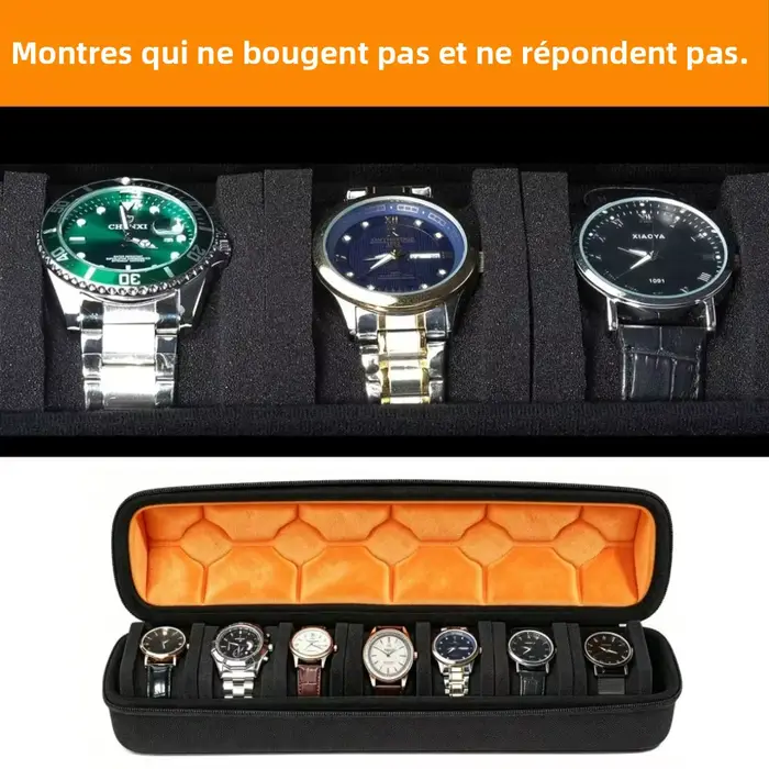 Boîte de rangement portable pour montres pour hommes
