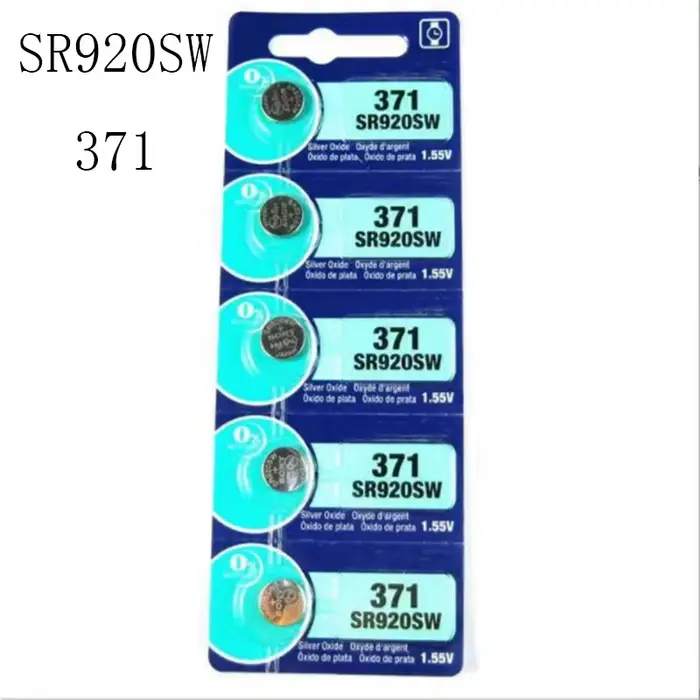 Cellule bouton SR920SW AG6 371 pour batterie de montre, 5 pièces/lot