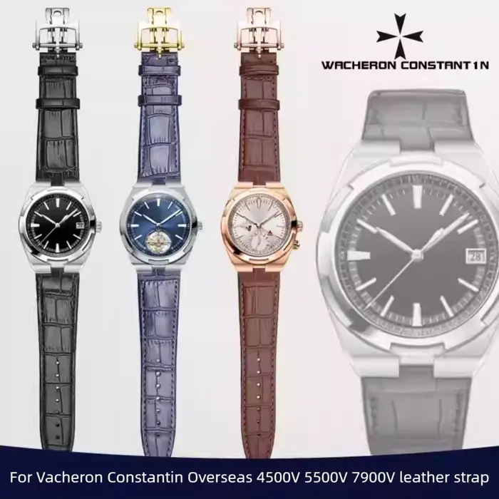 Bracelet de montre en cuir véritable à dégagement rapide