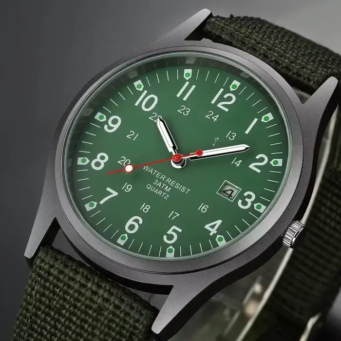 Montres pour hommes aiguilles lumineuses horloge de luxe sport militaire Date montre-bracelet à Quartz