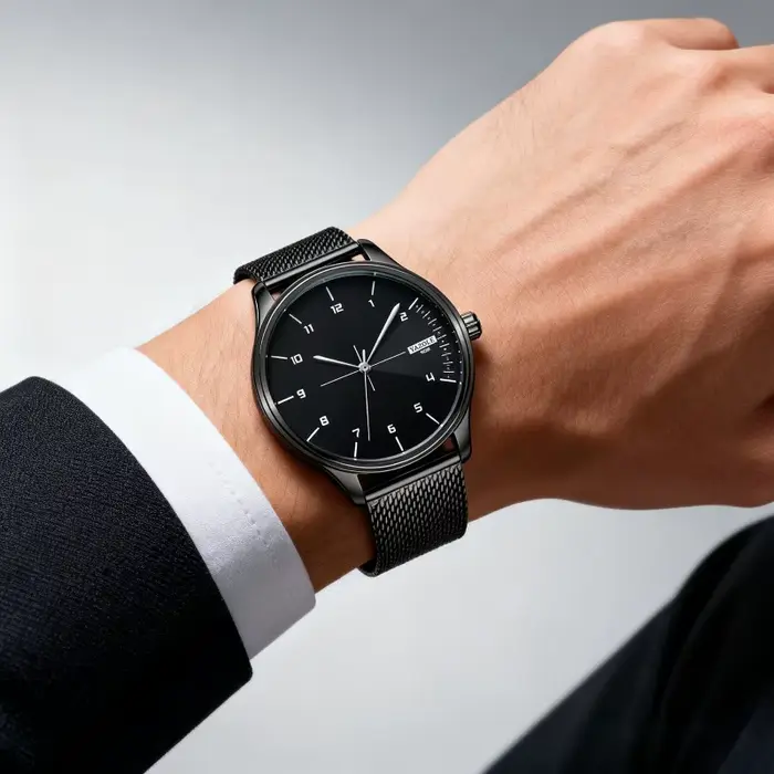 Top marque hommes montre Simple analogique Quartz montres pour homme métal maille ceinture mode affaires mâle horloge cadeau reloj hombre