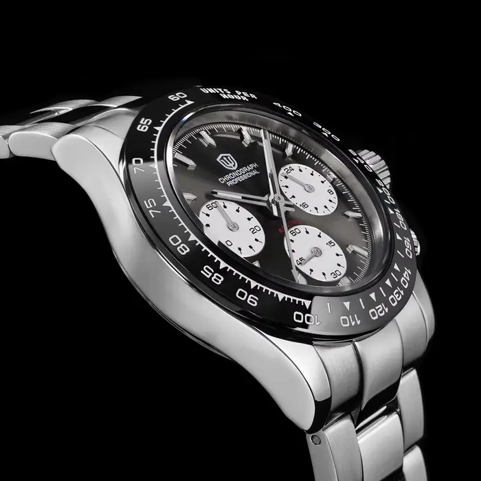 Montre de plongée lumineuse en acier inoxydable avec cristal de saphir pour homme occasions sportives et quotidiennes
