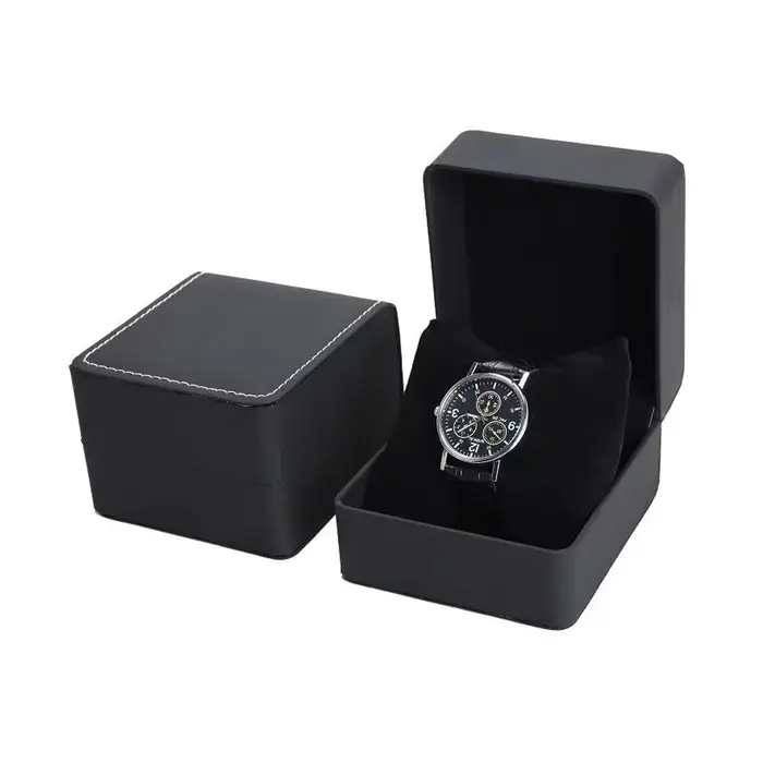 Boîte à montres en cuir PU élégante pour hommes rangement et protection des montres occasions spéciales cadeau de luxe