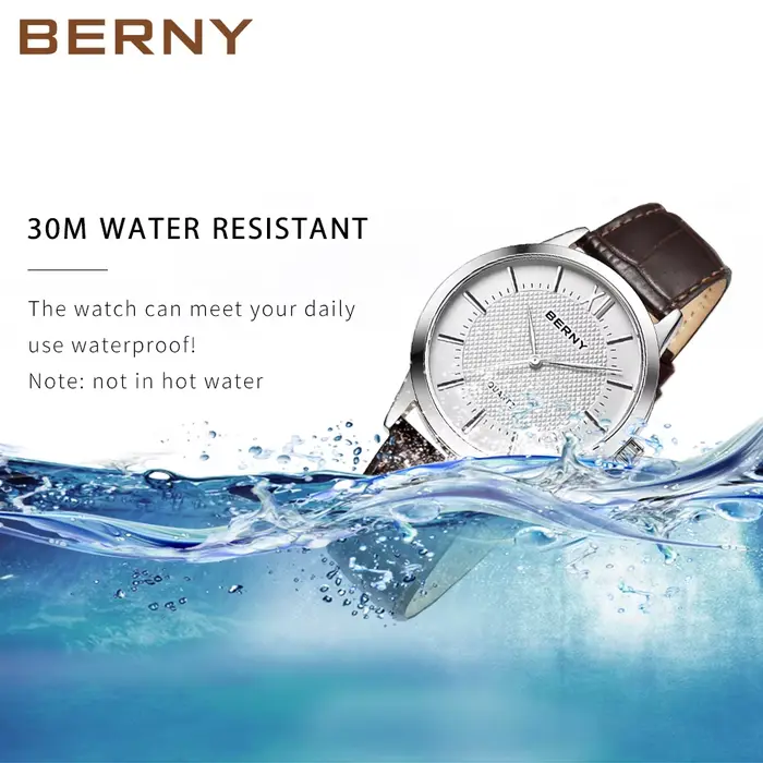 Montre à quartz étanche pour homme
