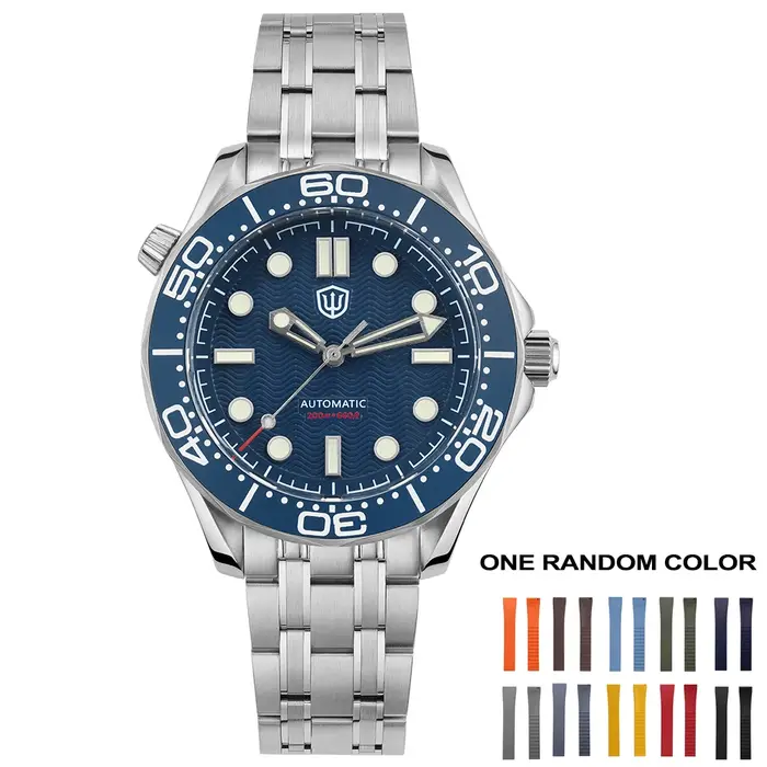 Watchdives 39mm montre WD007ST NTTD NH35 mouvement automatique bombé saphir C3 montres lumineuses 200M étanche hommes