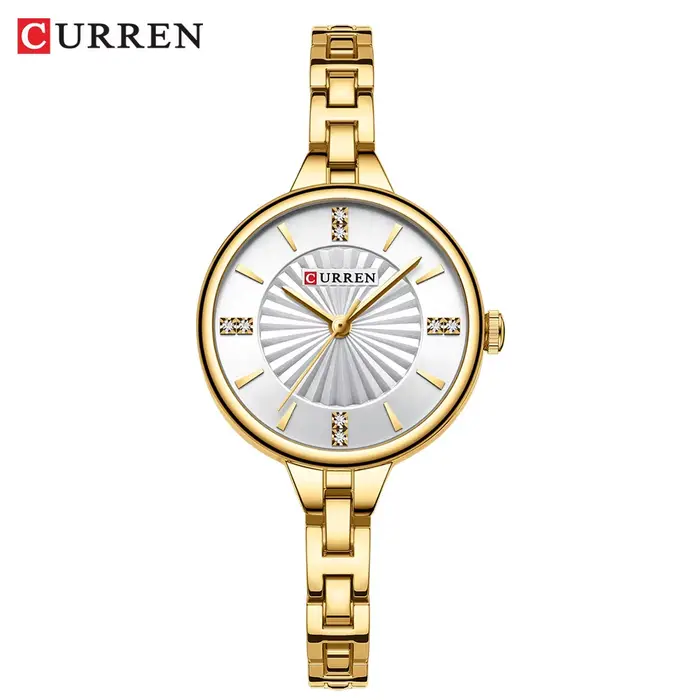 Montre Curren élégante en acier inoxydable pour femmes résistante à l'eau et sophistiquée pour toutes les occasions