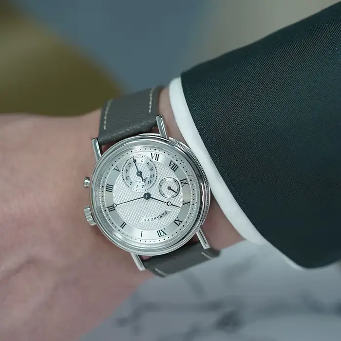 Montre-bracelet de luxe Farasute YM24A avec mouvement à quartz, résistance à l'eau, bracelet en cuir et boîtier en acier inoxydable pour homme occassions spéciales