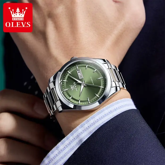 Montre OLEVS 7090 Automatique Homme Luxe Style Mode Casual Grande Taille Cadran Lumineux Occasions Spéciales