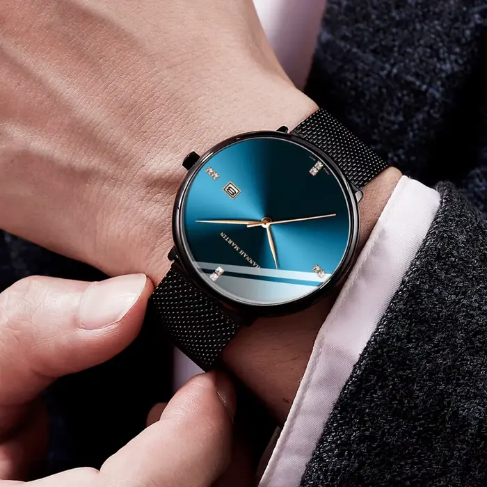 Montre Japonaise Originale à Quartz en Acier Inoxydable