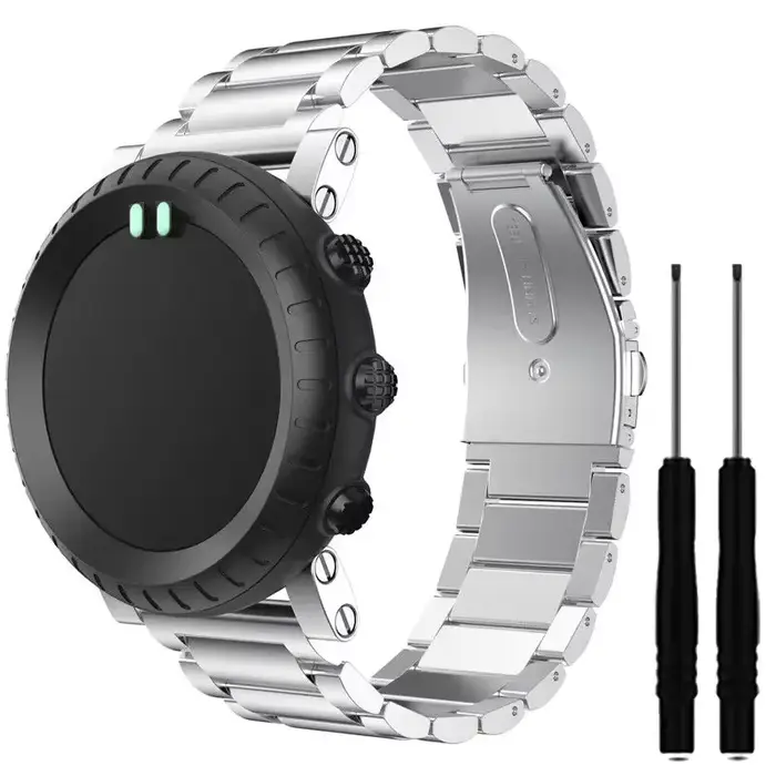 Bracelets de montre classiques de remplacement en acier inoxydable, bracelets et outils pour montre 