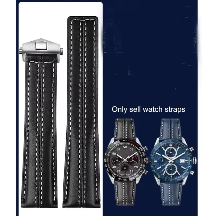 Bracelet de montre en cuir véritable de haute qualité