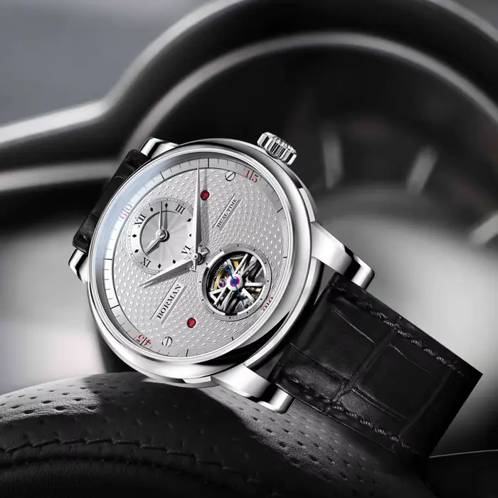 Montre-bracelet mécanique Borman 2025 élégante pour homme occasions spéciales résistante à l'eau avec mouvement automatique